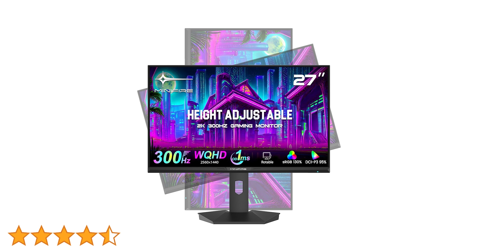 MINIFIRE MFG27F6Q Pro 27インチ 2K 240hz 1ms Amazon.co.jp: Minifire ゲーミングモニター 27インチ 最大240Hz